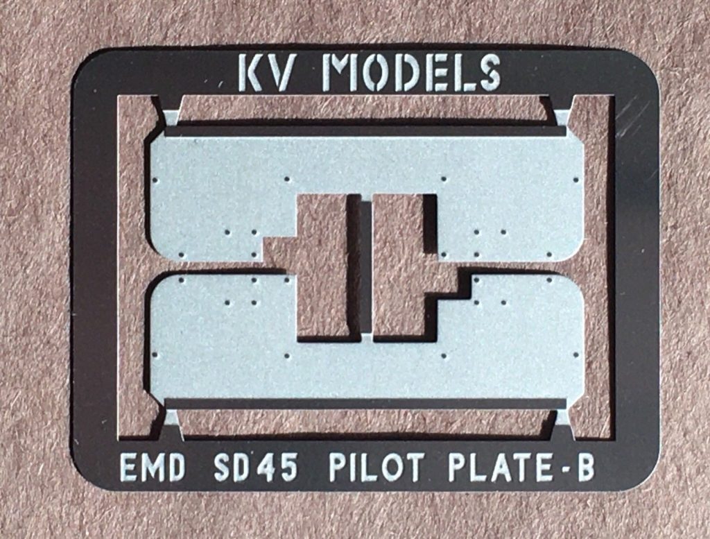 ETCHED SD45 FULL STYLE PILOT PLATES HO SCALE KV MODELS KV-136H